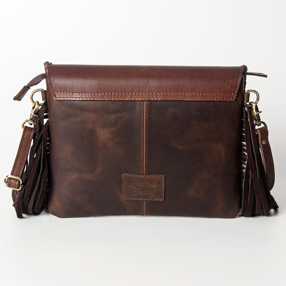 American Darling ADBGD121 Envelope Hand Tooled Hair-On Genuine Leather Women Bag Western Handbag Purse