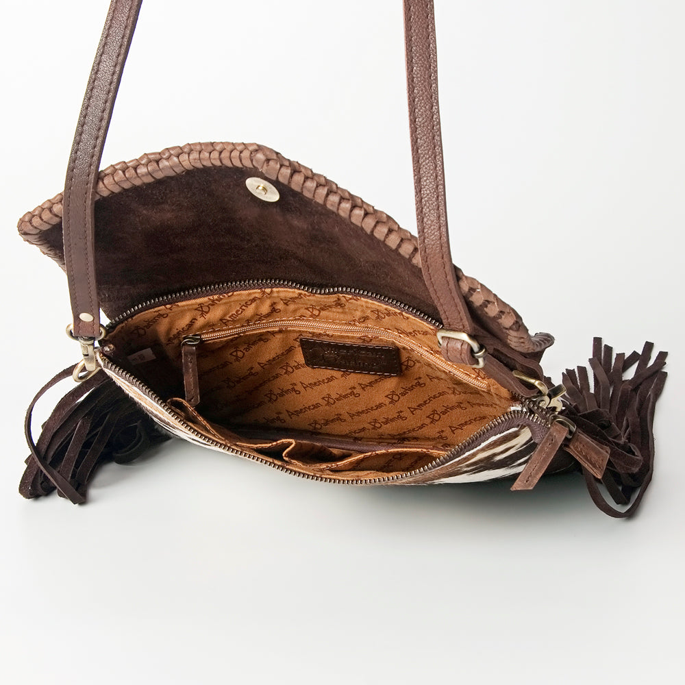 American Darling ADBGD121 Envelope Hand Tooled Hair-On Genuine Leather Women Bag Western Handbag Purse
