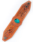 American Darling ADBRF137 Hand tooled carved Genuine Leather Bracelet women