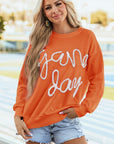 GAME DAY Tinsel Drop Shoulder Sweatshirt