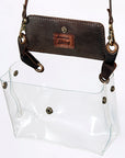 American Darling ADBGZ303 Clear Bag Hair On Genuine Leather Women Bag Western Handbag Purse