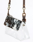 American Darling ADBGZ303 Clear Bag Hair On Genuine Leather Women Bag Western Handbag Purse