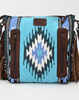 American Darling SIGNATURE CROSSBODY Hand Tooled Upcycled Wool Genuine Leather women bag western handbag purse