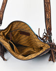American Darling SIGNATURE CROSSBODY Hand Tooled Upcycled Wool Genuine Leather women bag western handbag purse