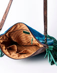 American Darling SIGNATURE CROSSBODY Hand Tooled Upcycled Wool Genuine Leather women bag western handbag purse