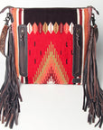 American Darling SIGNATURE CROSSBODY Hand Tooled Upcycled Wool Genuine Leather women bag western handbag purse