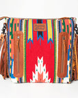 American Darling SIGNATURE CROSSBODY Hand Tooled Upcycled Wool Genuine Leather women bag western handbag purse