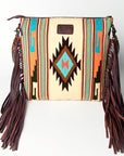 American Darling SIGNATURE CROSSBODY Hand Tooled Upcycled Wool Genuine Leather women bag western handbag purse