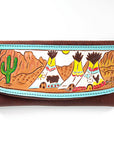 Hand Tooled Hand Painted Genuine Leather women bag western handbag purse