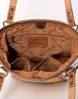 American Darling ADBG617B Tote Hair-On Saddle Blanket Genuine Leather Women Bag Western Handbag Purse