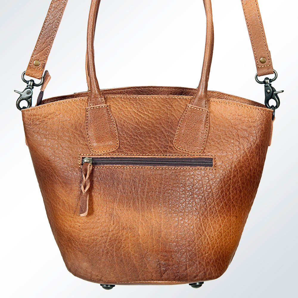 American Darling Hand Tooled Hair On Genuine Leather Women Bag Western Handbag Purse
