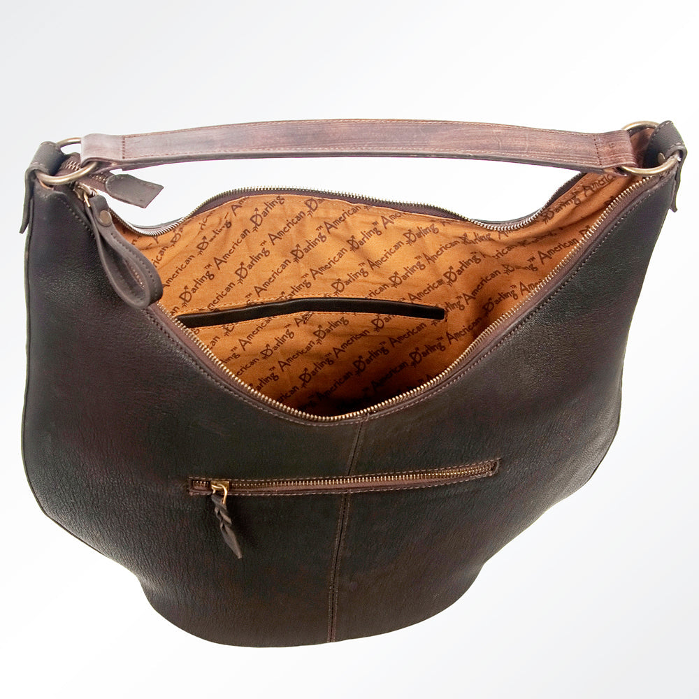American Darling HOBO Hand Tooled Hair-on Genuine Leather women bag western handbag purse