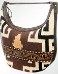 American Darling HOBO Hand Tooled Hair-on Genuine Leather women bag western handbag purse