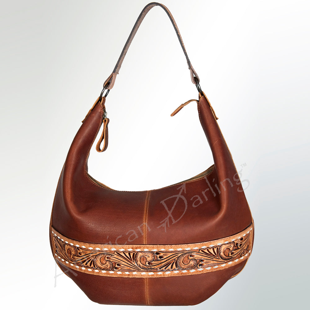 American Darling HOBO Hand Tooled Hair-on Genuine Leather women bag western handbag purse