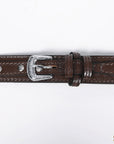 HILASON Western Genuine Leather Belt for Men Women Cowboy Cowgirl Handmade Unisex Full Grain Heavy Duty Engraved Buckle Belt