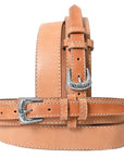 HILASON Western Genuine Leather Belt for Men Women Cowboy Cowgirl Handmade Unisex Full Grain Heavy Duty Engraved Buckle Belt