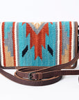 American Darling ORGANISER Upcycled Wool Genuine Leather women bag western handbag purse