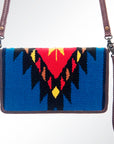 American Darling ORGANISER Upcycled Wool Genuine Leather women bag western handbag purse