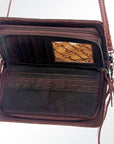 American Darling ORGANISER Upcycled Wool Genuine Leather women bag western handbag purse