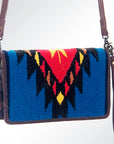 American Darling ORGANISER Upcycled Wool Genuine Leather women bag western handbag purse