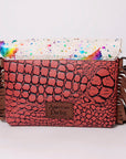 ADBGZ314 American Darling Hair On Crocodile Embossed Genuine Leather Women Bag Western Handbag Purse
