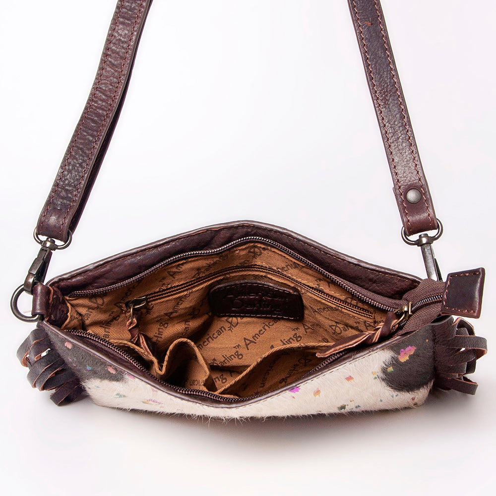 American Darling ADBGZ316 Crossbody Hair-On Genuine Leather Women Bag Western Handbag Purse