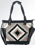 American Darling TOTE Upcycled Wool Genuine Leather women bag western handbag purse