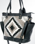 American Darling TOTE Upcycled Wool Genuine Leather women bag western handbag purse