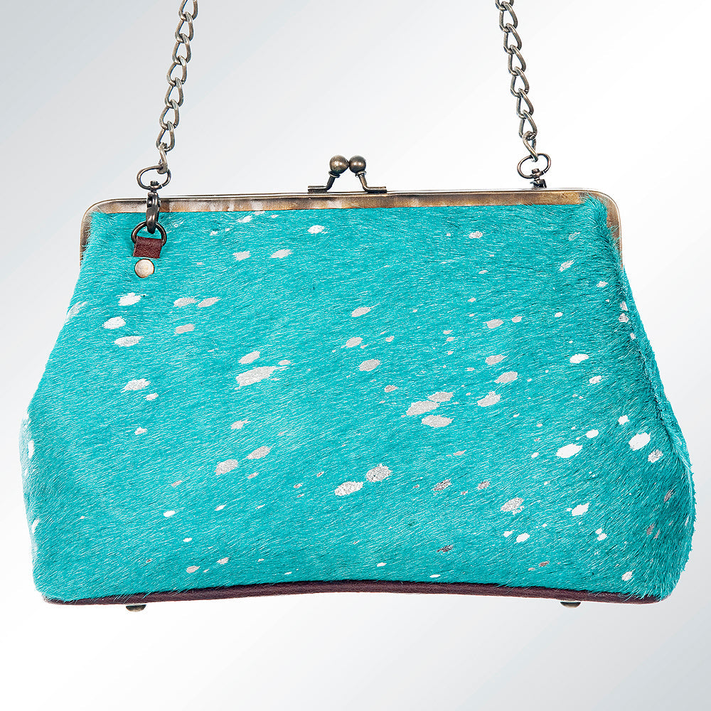 American Darling ADBG637 Clutch Hair-On Genuine Leather Women Bag Western Handbag Purse