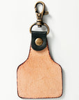 American Darling ADKR167 Hand Tooled Carved Genuine Leather Keyring