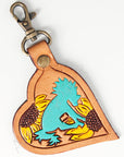 American Darling ADKR173 Hand Tooled Carved Genuine Leather Keyring