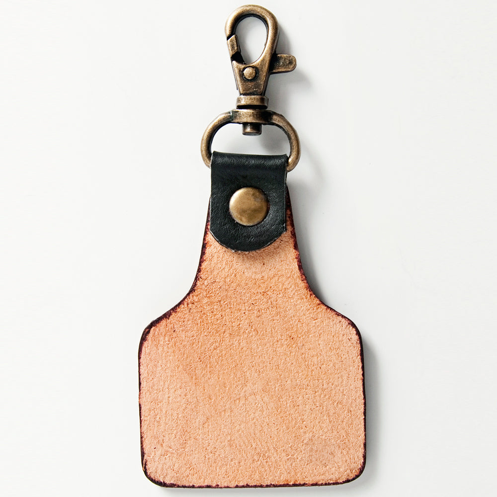 American Darling ADKR174 Hand Tooled Carved Genuine Leather Keyring