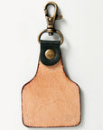 American Darling ADKR178 Hand Tooled Carved Genuine Leather Keyring