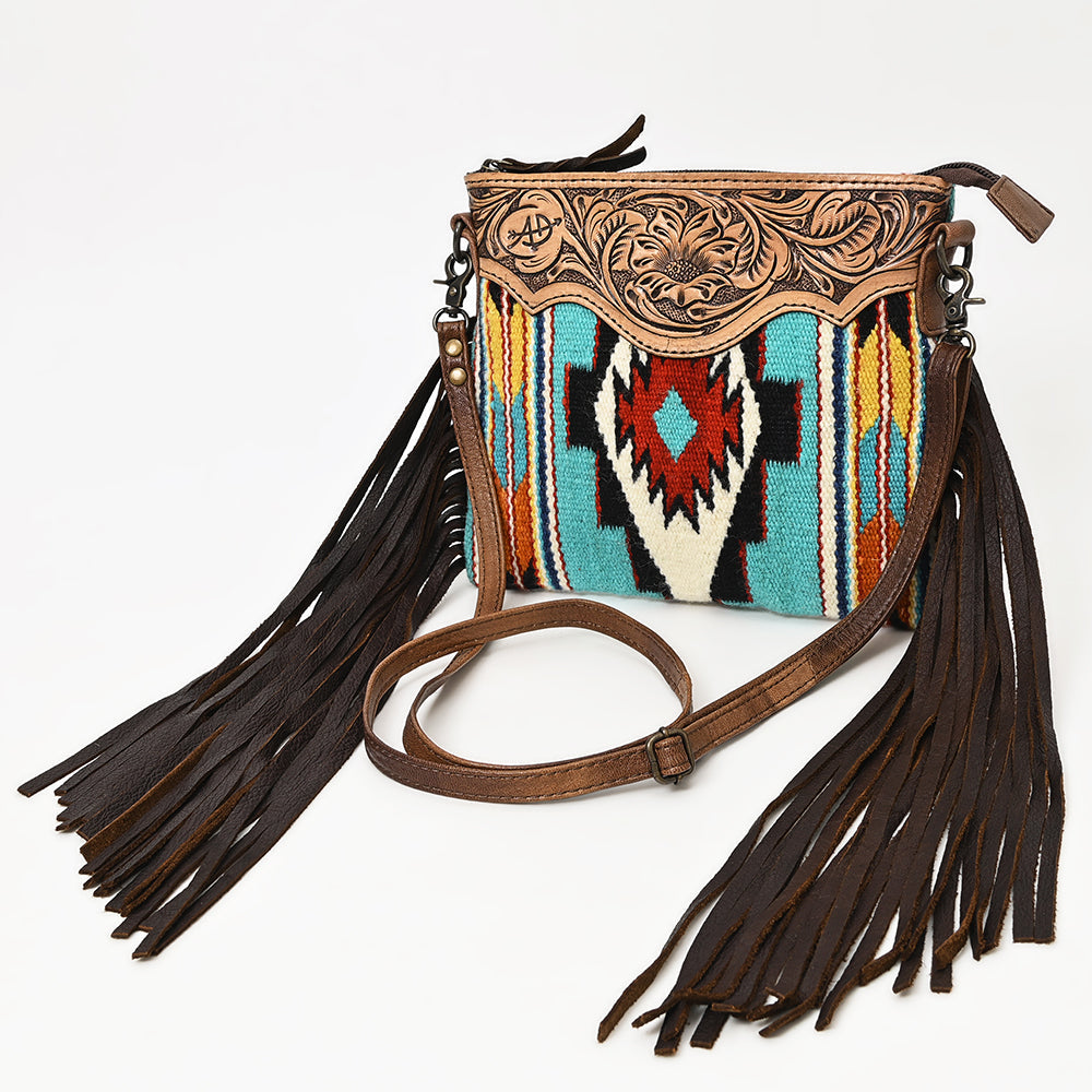 American Darling Saddle Blanket Genuine Leather Women Bag Western Handbag Purse