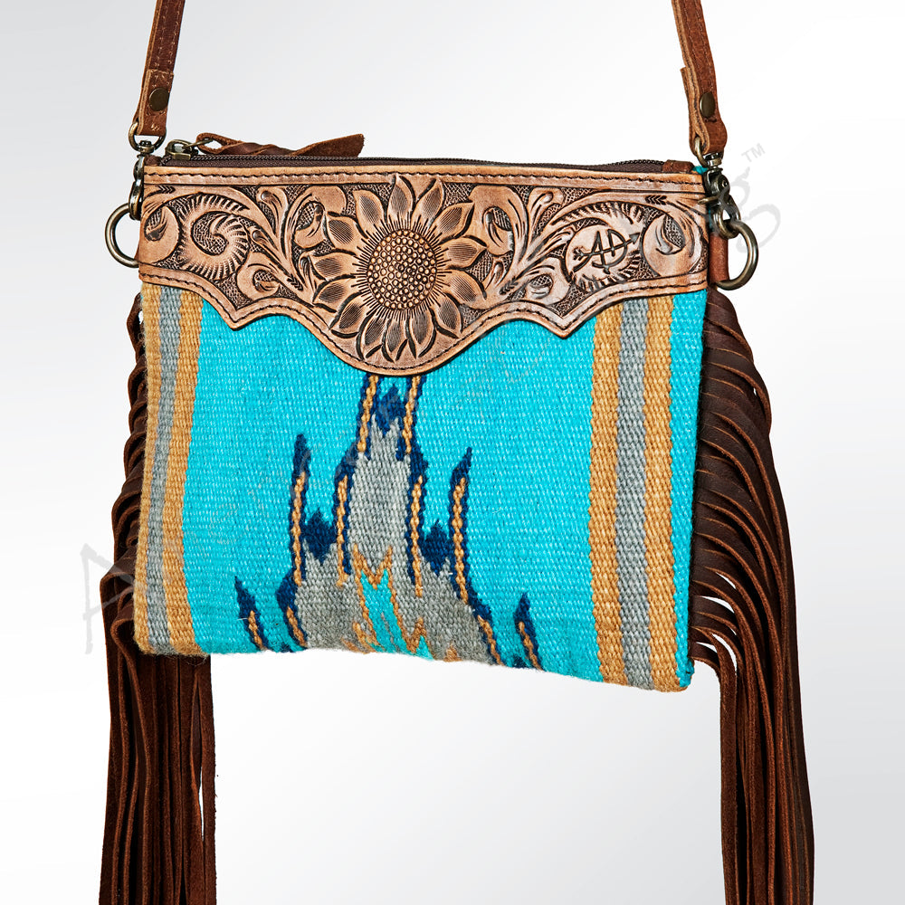 American Darling Saddle Blanket Genuine Leather Women Bag Western Handbag Purse