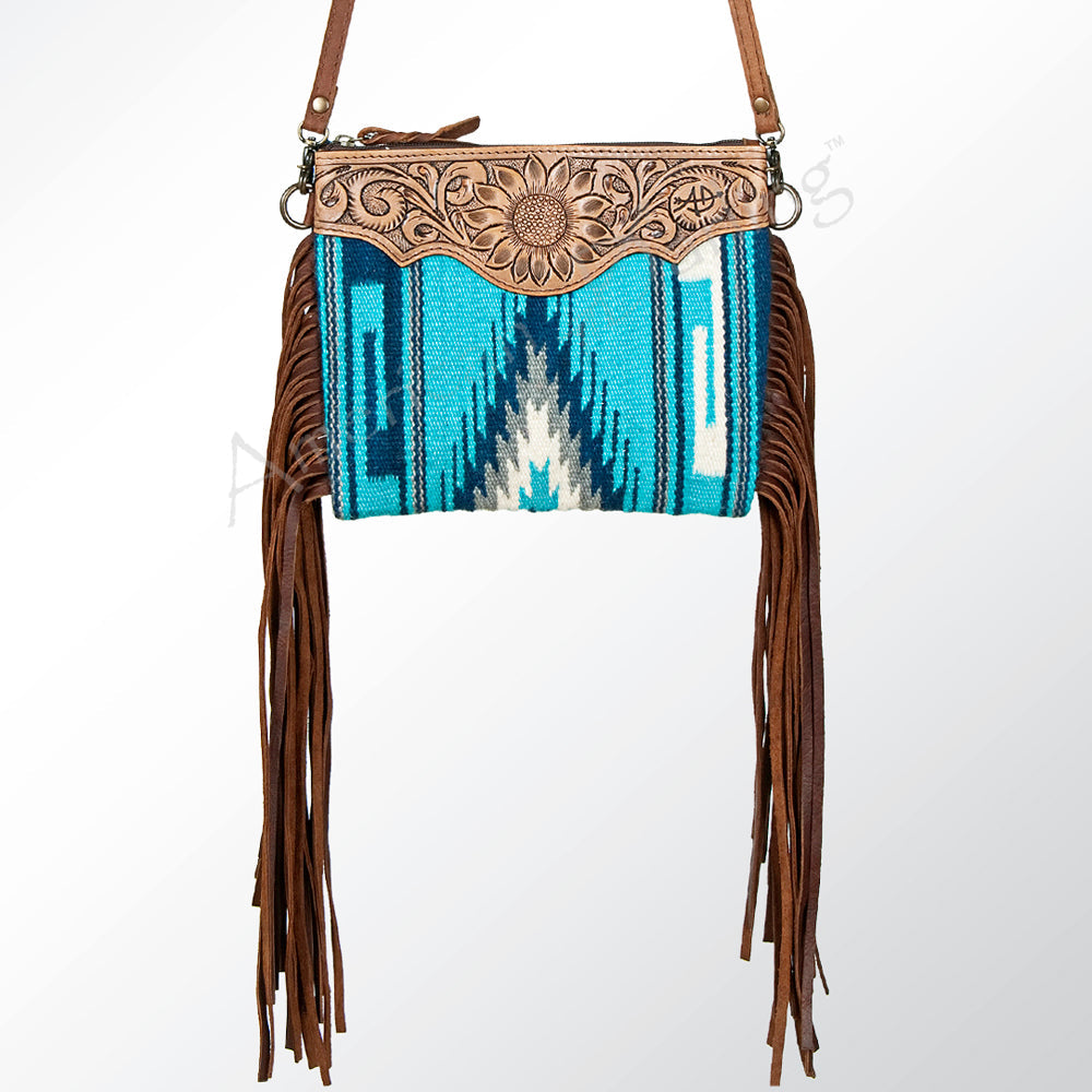 American Darling Saddle Blanket Genuine Leather Women Bag Western Handbag Purse