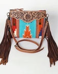 American Darling Cross Body Saddle Blanket Genuine Leather Women Bag Western Handbag Purse