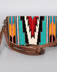 American Darling ORGANISER Upcycled Wool Genuine Leather women bag western handbag purse