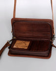 American Darling ORGANISER Upcycled Wool Genuine Leather women bag western handbag purse