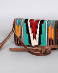 American Darling ORGANISER Upcycled Wool Genuine Leather women bag western handbag purse