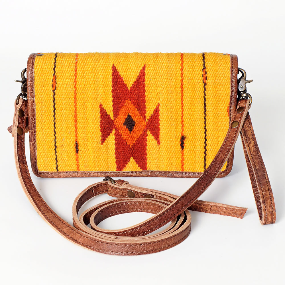 American Darling ORGANISER Upcycled Wool Genuine Leather women bag western handbag purse