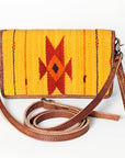 American Darling ORGANISER Upcycled Wool Genuine Leather women bag western handbag purse