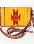 American Darling ORGANISER Upcycled Wool Genuine Leather women bag western handbag purse