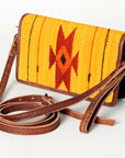 American Darling ORGANISER Upcycled Wool Genuine Leather women bag western handbag purse