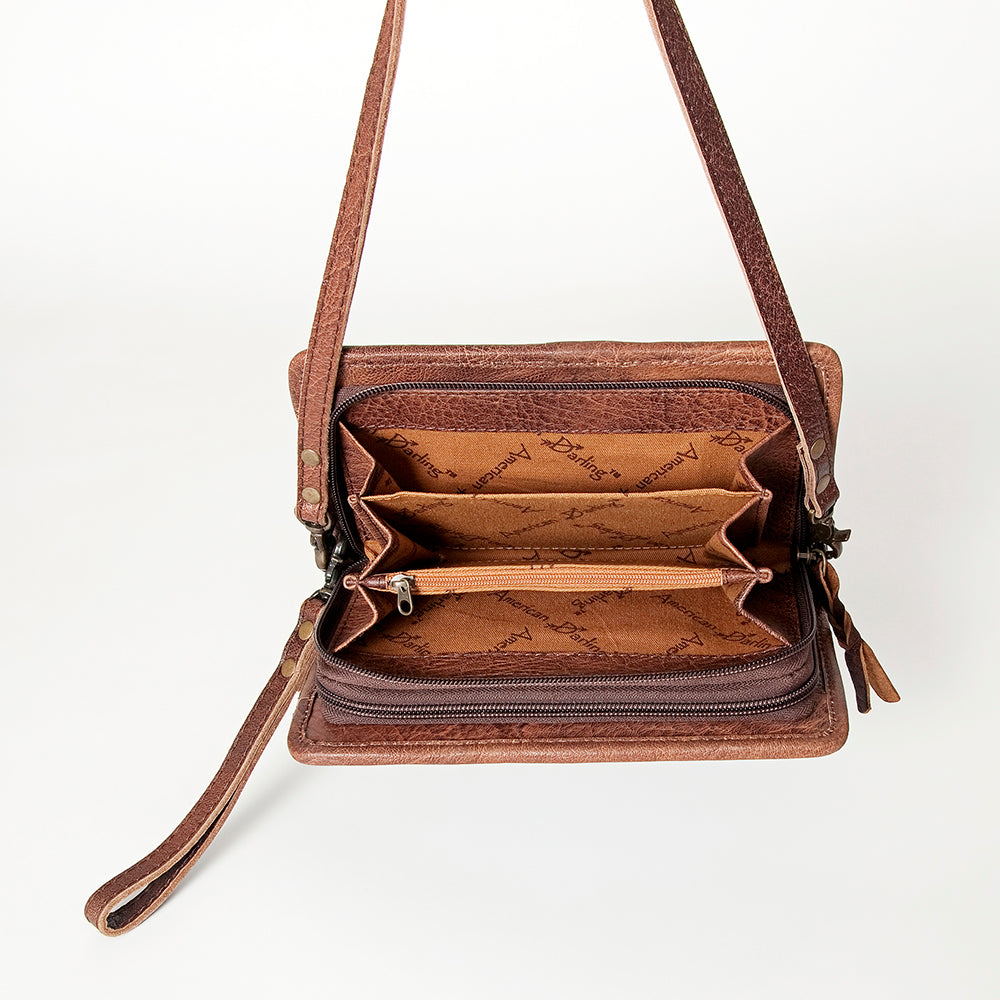 American Darling Organiser Hair On Genuine Leather women bag western handbag purse