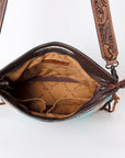 American Darling Clutch Hand Tooled Hair on Genuine Leather Western Women Bag Handbag Purse | Purses for Cute