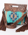 American Darling Clutch Hand Tooled Hair on Genuine Leather Western Women Bag Handbag Purse | Purses for Cute