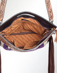American Darling Clutch Hand Tooled Hair On Genuine Leather Women Bag Western Handbag Purse