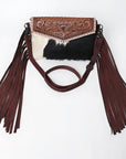 American Darling ADBGZ352 Crossbody Hand Tooled Hair-On Genuine Leather Women Bag Western Handbag Purse