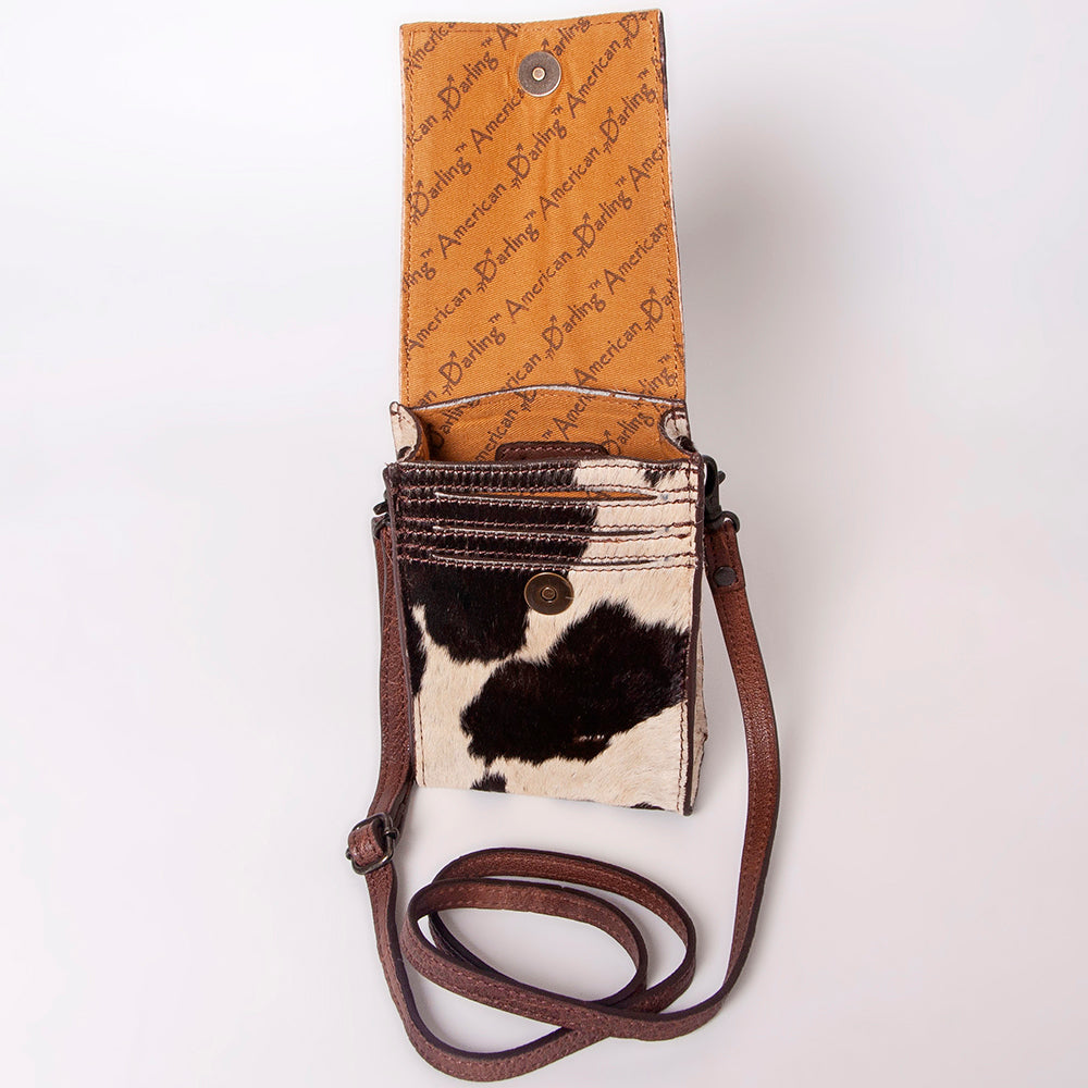 American Darling CELL PHONE HOLDER Hand Tooled Hair-on Genuine Leather women bag western handbag purse
